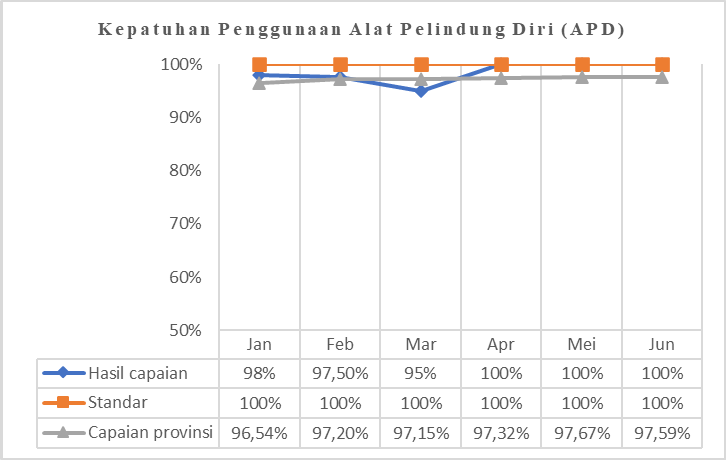 Kepatuhan Penggunaan Alat Pelindung Diri (APD)